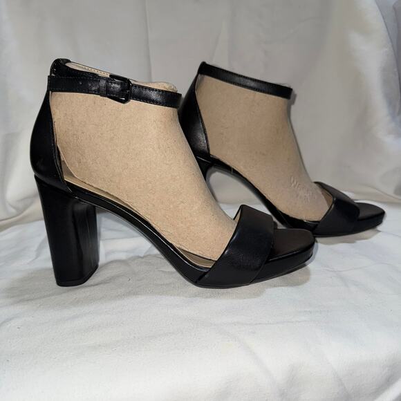 Naturalizer NEW Joy Square Toe Ankle Strap Dress Sandals Sz 8.5W - Picture 1 of 9